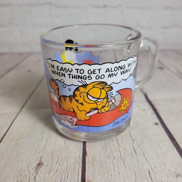 McDonald’s Garfield Glass Mugs Cups 1978 Jim Davis Made In USA Lot Of 3 Vintage - Picture 4 of 8